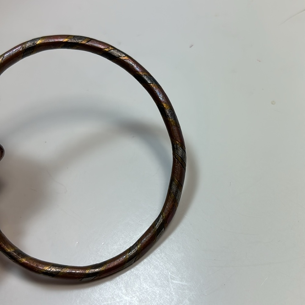 Vintage Hand Crafted Brass copper Cuff Bracelet - Picture 4 of 5